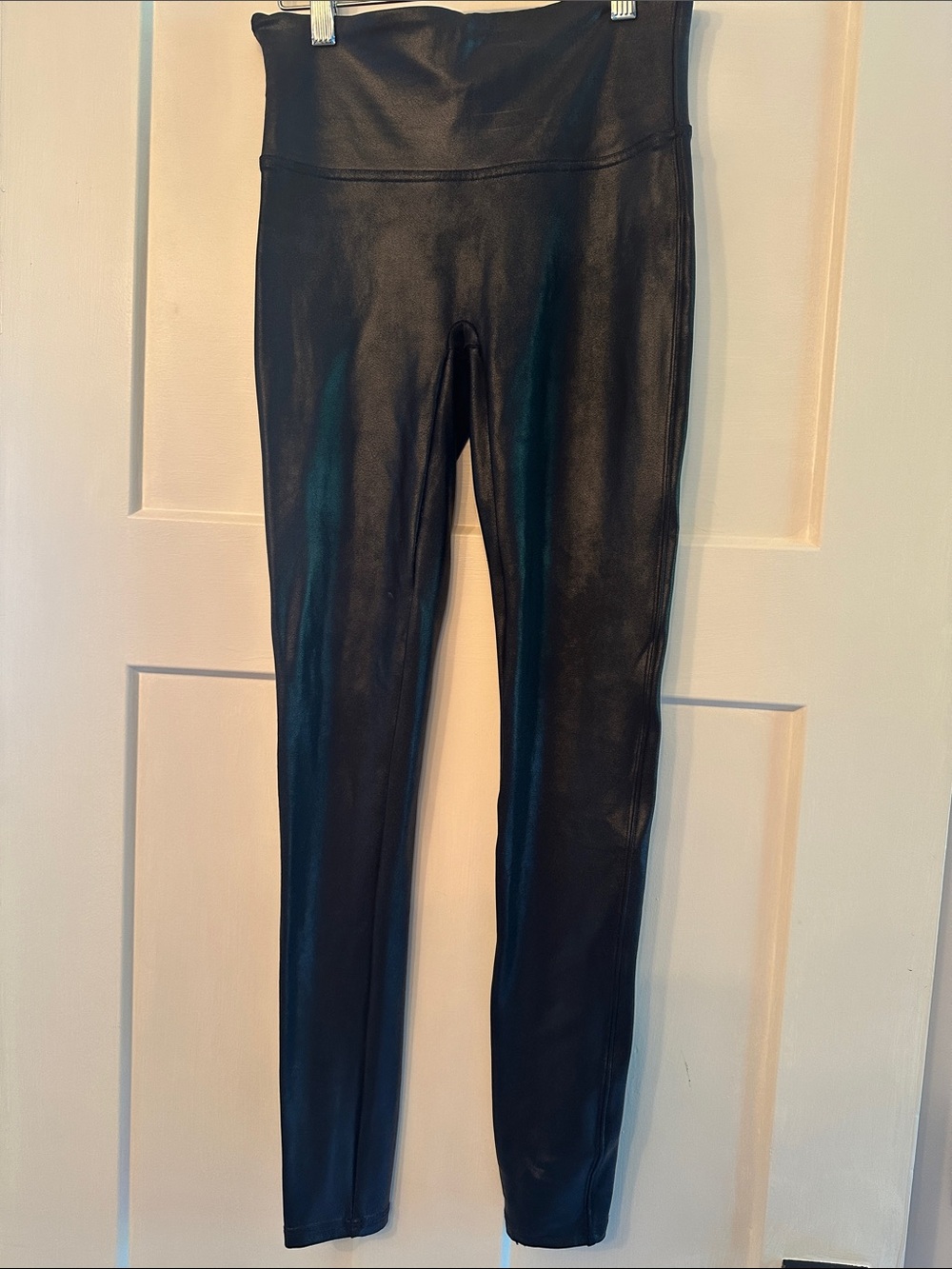 SPANX Black leather leggings